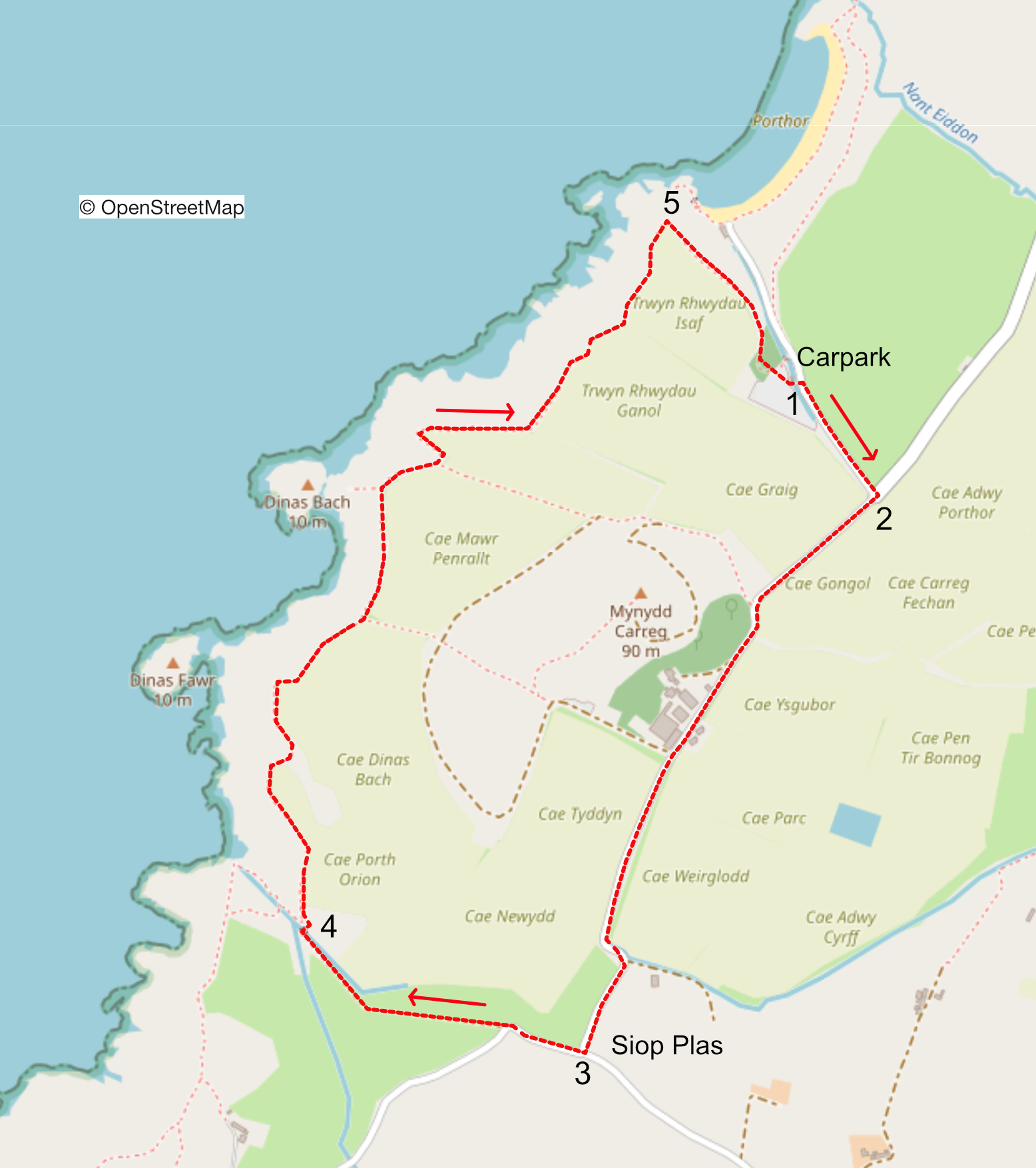 Map of walk